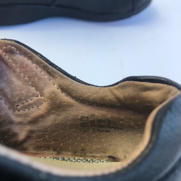 Pediped Flex Black Leather Maryjane Shoes Flower 9 - Picture 9 of 12